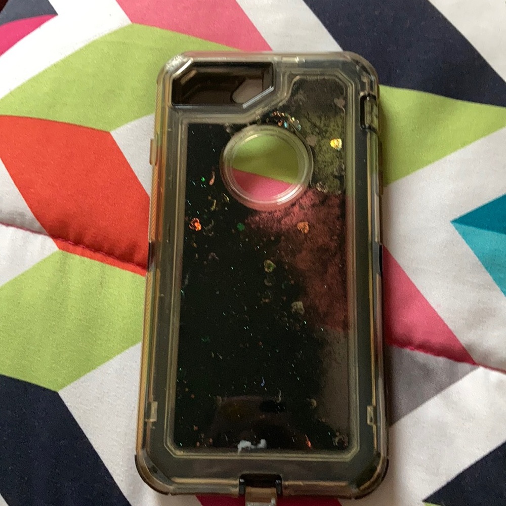 Otter box protective liquid glitter case